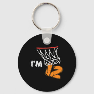 12th Birthday Sketll Im 12 Twelve Year Old Bday Bo Key Ring