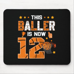 12th Birthday Sketll This Ller Is Now Twelve Years Mouse Pad