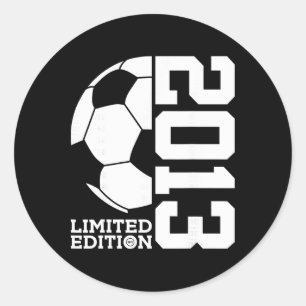 12th Birthday Soccer Limited Edition 2013  Classic Round Sticker