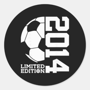 12th Birthday Soccer Limited Edition 2014  Classic Round Sticker