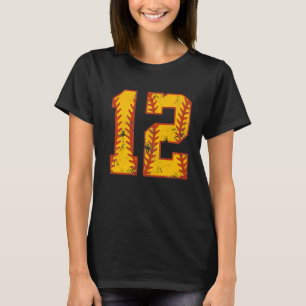 12th Birthday Softball Bdy 12 Year Old Girl T-Shirt