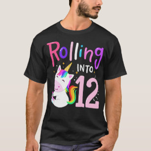 12th Birthday Unicorn Roller Skate T-Shirt