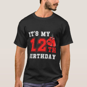 12th Boxing Birthday Party Twelve Year Old Boxer B T-Shirt