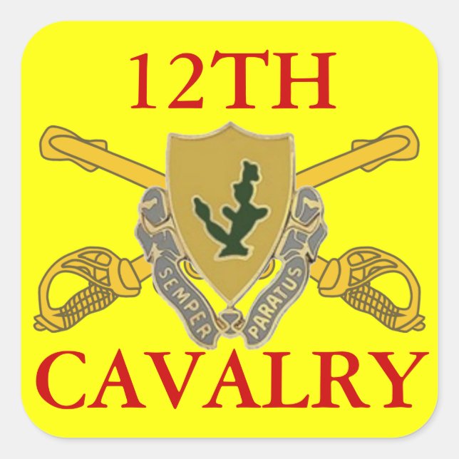 12TH CAVALRY STICKERS (Front)
