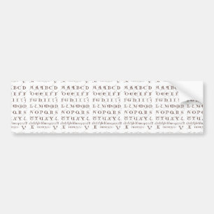 12th Century Alpahbet Bumper Sticker