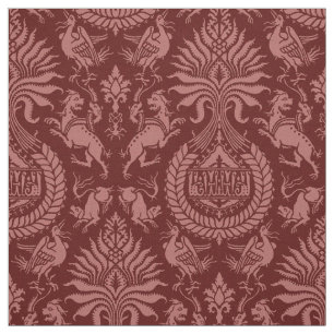 12th -Century Damask with Animals Fabric