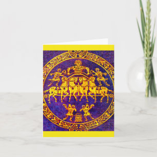 12th century mediaeval horseman and soldiers note card