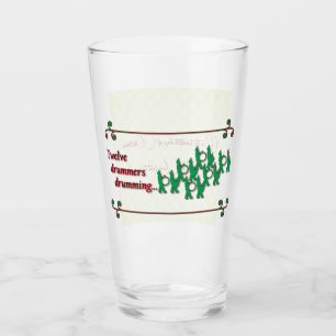 12th Day of Christmas-Twelve Drummers Drumming Glass