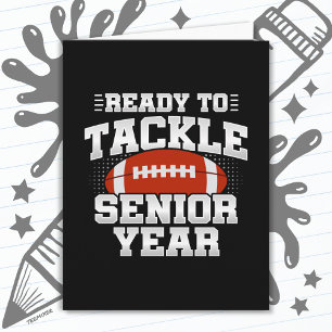 12th Grade Football Ready To Tackle Back to School Card