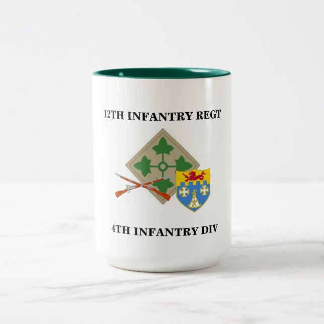 12th Infantry Regt 4th Infantry Div  Mug (Center)