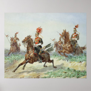12th Royal Lancers (w/c over pencil heightened wit Poster