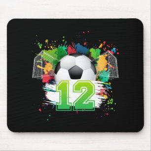 12th Soccer Birthday Party 12 Year Old Soccer Play Mouse Pad