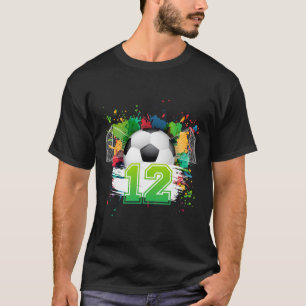 12th Soccer Birthday Party 12 Year Old Soccer Play T-Shirt