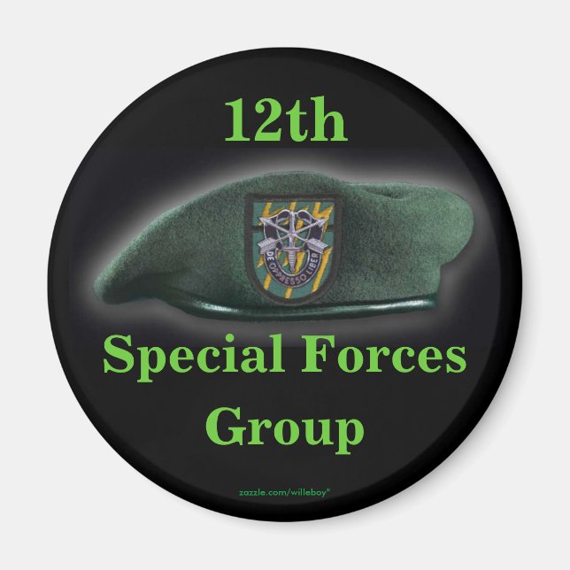 12th special forces flash vet veteran iraq magnet (Front)