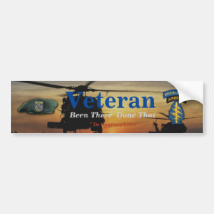 12th special forces green berets sf veterans vets bumper sticker