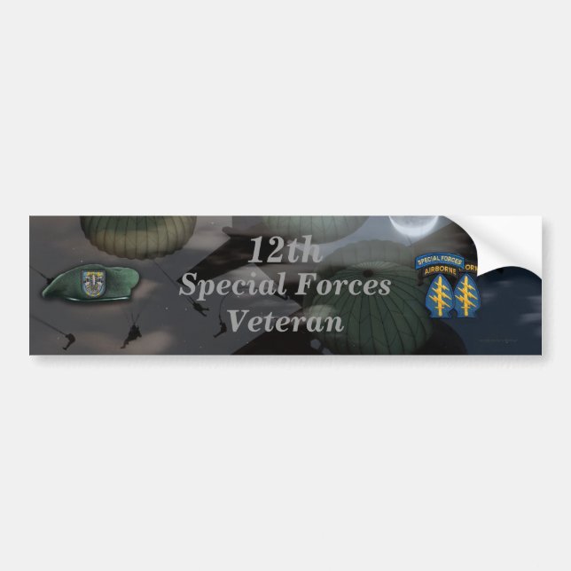 12th special forces veterans day Bumper Sticker (Front)