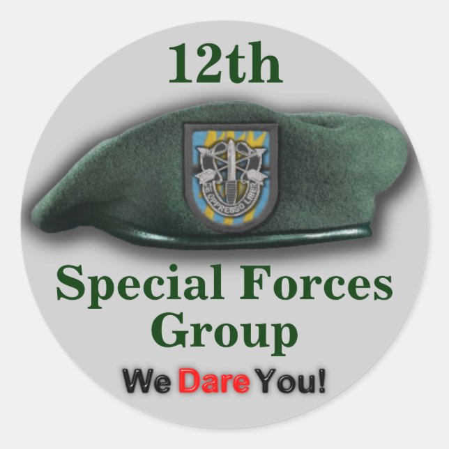 12th Special forces veterans vets flash Sticker (Front)