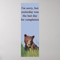 12x36 Poster Paper (Matte) w/ grizzly bear cub