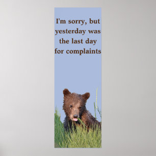 12x36   Poster Paper (Matte) w/ grizzly bear cub