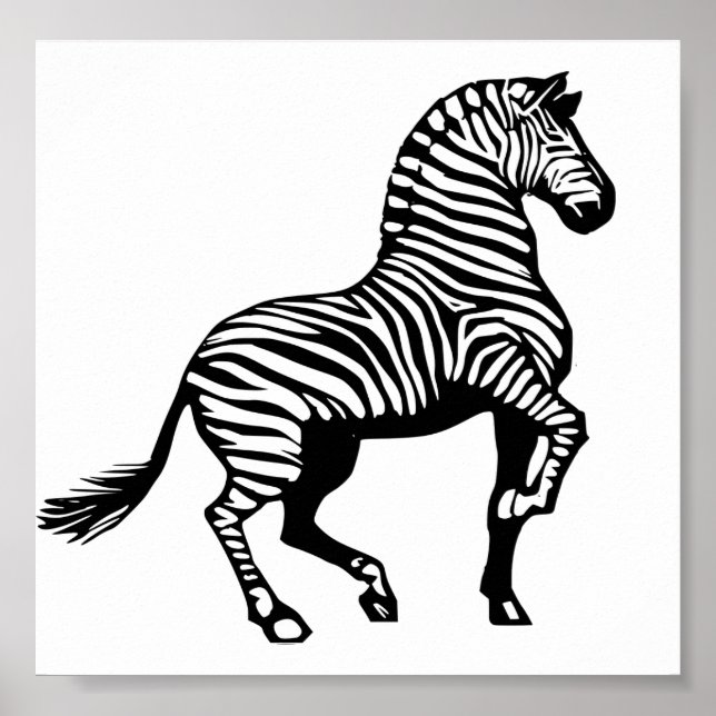 1308759321_Vector_Clipart Zebra cartoon wild Poster (Front)