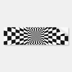 1309062598_Vector_Clipart black white OPTICAL ILLU Bumper Sticker