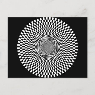 1309144895_Vector BLACK WHITE OPTICAL ILLUSIONS Postcard