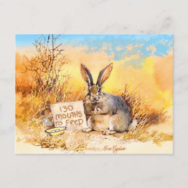 130 mouths to feed postcard (Front)