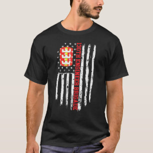 130th Engineer Brigade American Flag T-Shirt
