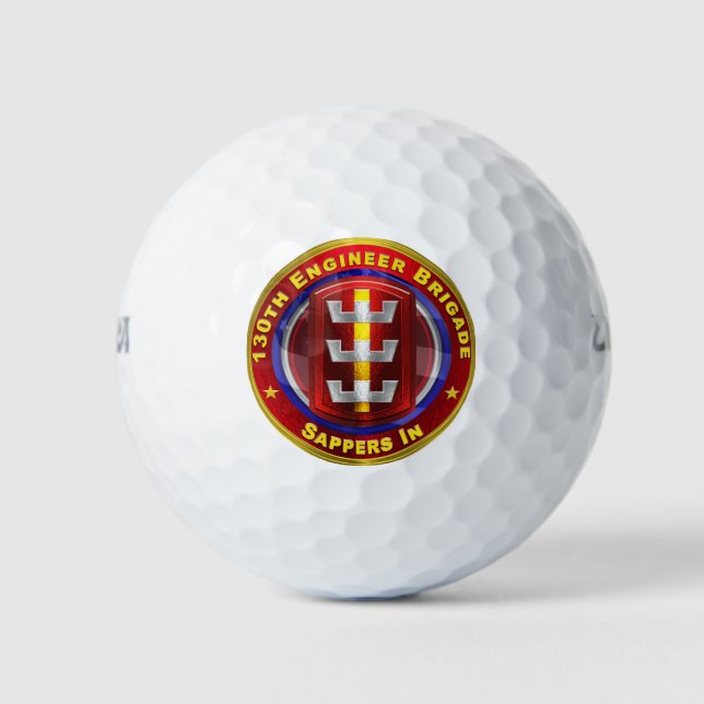 130th Engineer Brigade “Sappers In” Golf Balls (Front)