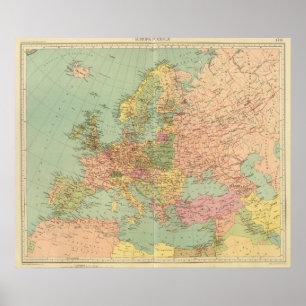 1314 Political Europe Poster