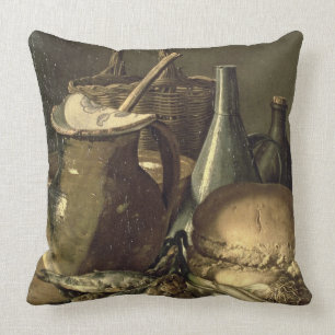 131-0058519/1 Still Life with Fish, Leeks and Brea Cushion