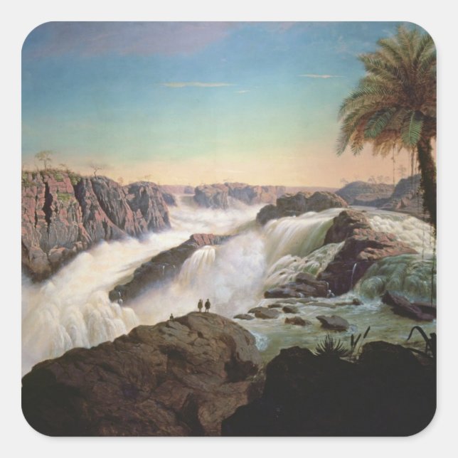 131-0059242 The Paulo Alfonso Falls, 1850 Square Sticker (Front)