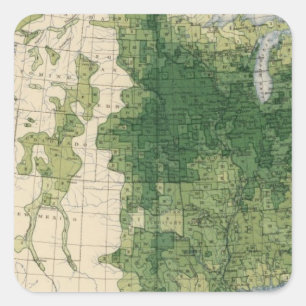 132 Improved land 1900 Square Sticker