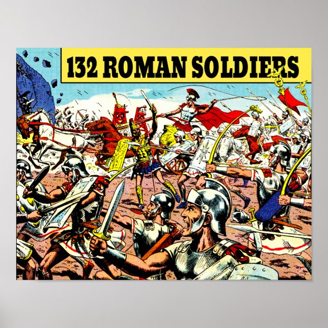 "132 Roman Soldiers” Restored Vintage Poster (Front)