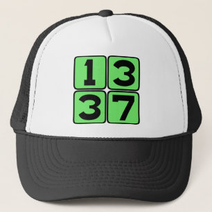1337 Leet Leetspeak Eleet Internet Meme Slang Trucker Hat