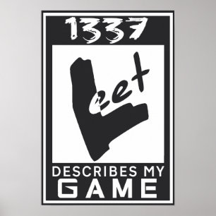 1337 Leet rating Poster