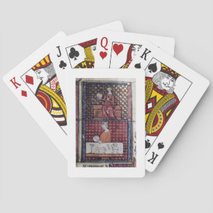 137-0011409/1 Seated woman with a dove and a man c Playing Cards