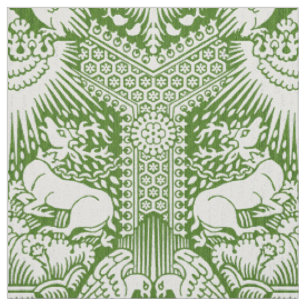 1390 Damask with Deer and Hawks Fabric