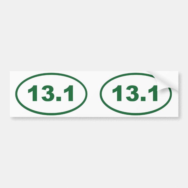 13.1 green bumper sticker (Front)