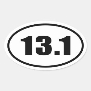 13.1 Half Marathon Oval Sticker