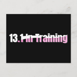 13.1 Half Marathon Training - Pink Running Postcard