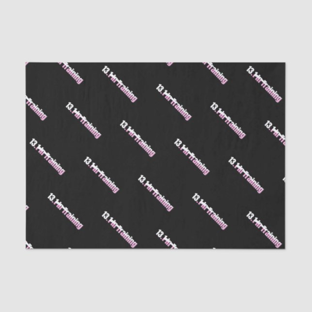 13.1 Half Marathon Training - Pink Running Tissue Paper (Front)