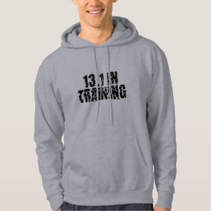 13.1 In Training Half Marathon Runner Broken Glass Hoodie