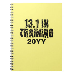 13.1 In Training Half Marathon Runner Broken Glass Notebook