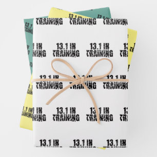 13.1 In Training Half Marathon Runner Broken Glass Wrapping Paper Sheet