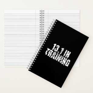 13.1 in Training Half Marathon Running Broken Word Notebook