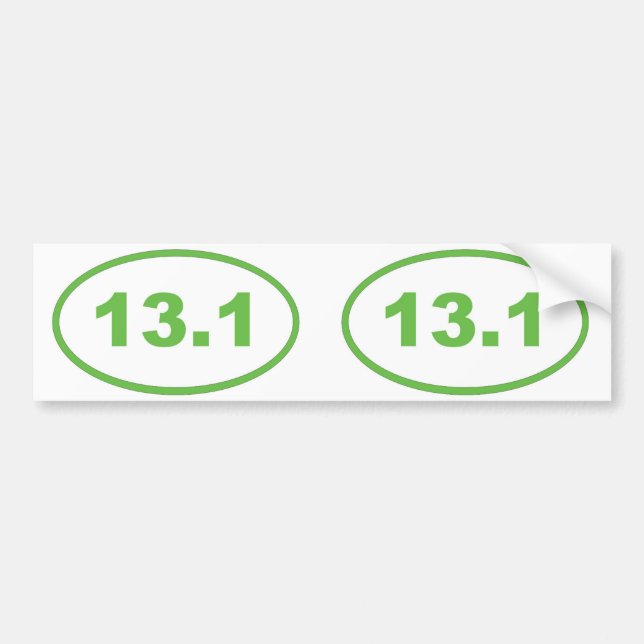 13.1 light green bumper sticker (Front)