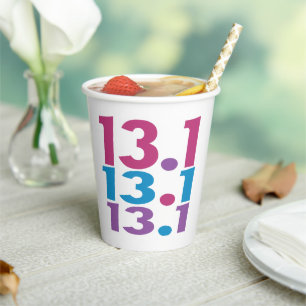13.1 Marathoner - Half-Marathon Runner themed Paper Cups