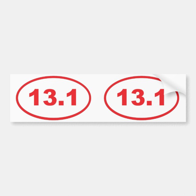 13.1 red bumper sticker (Front)