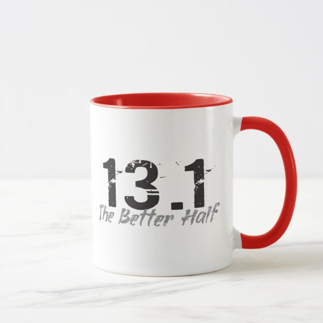 13.1 The Better Half - Half Marathon Runner Mug (Right)